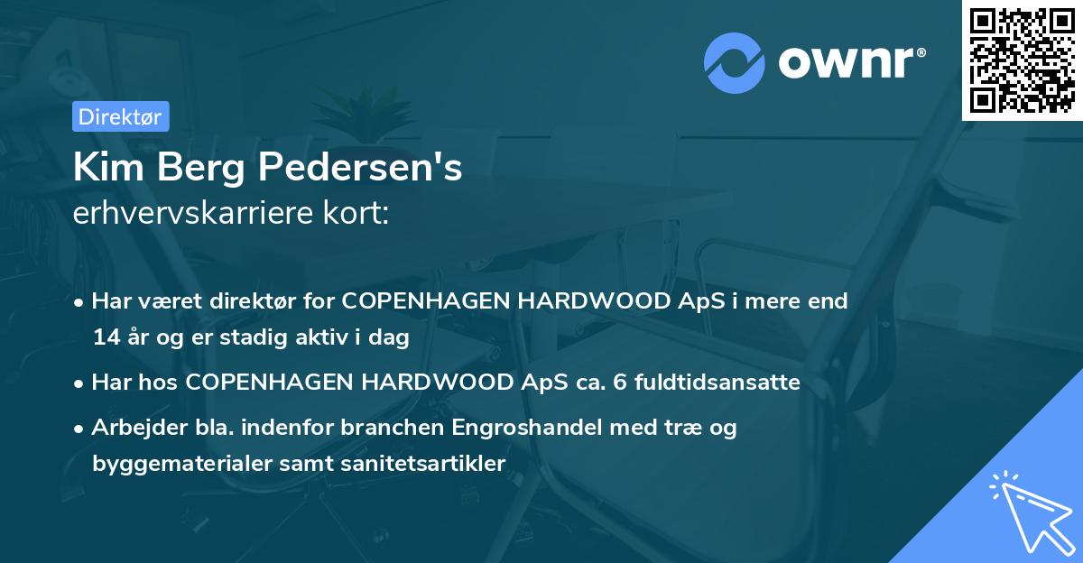 Kim Berg Pedersen's erhvervskarriere kort