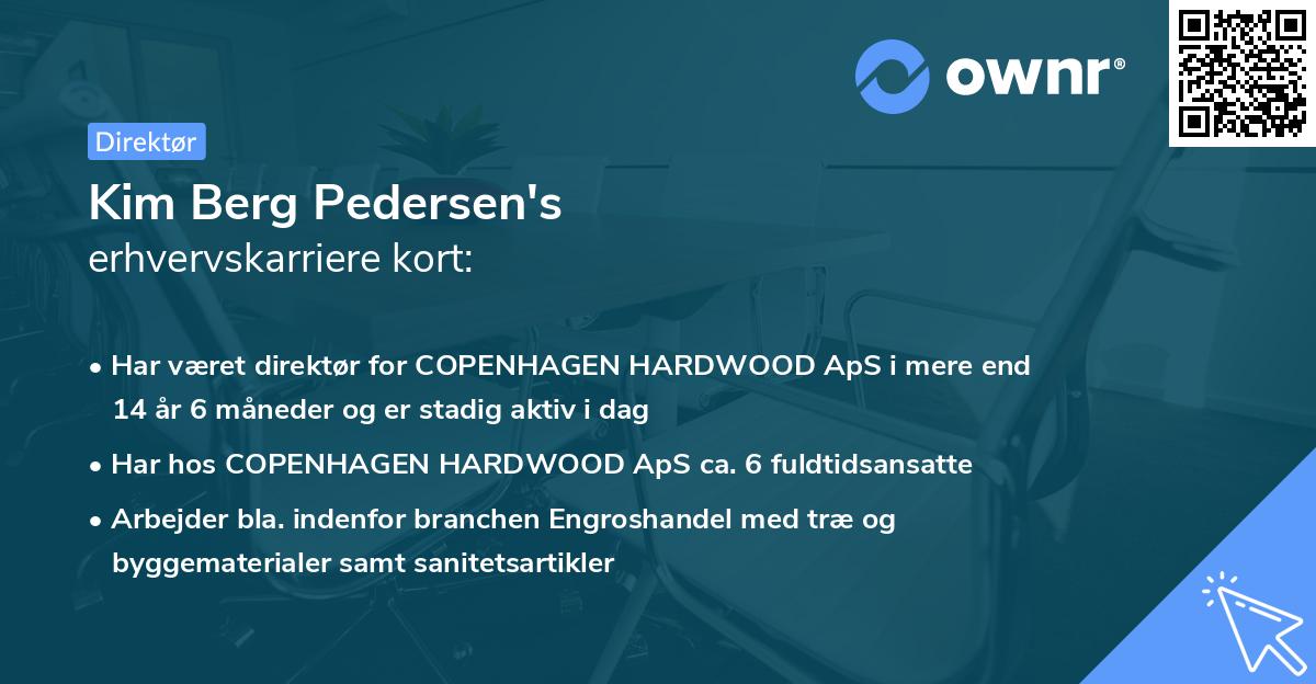 Kim Berg Pedersen's erhvervskarriere kort