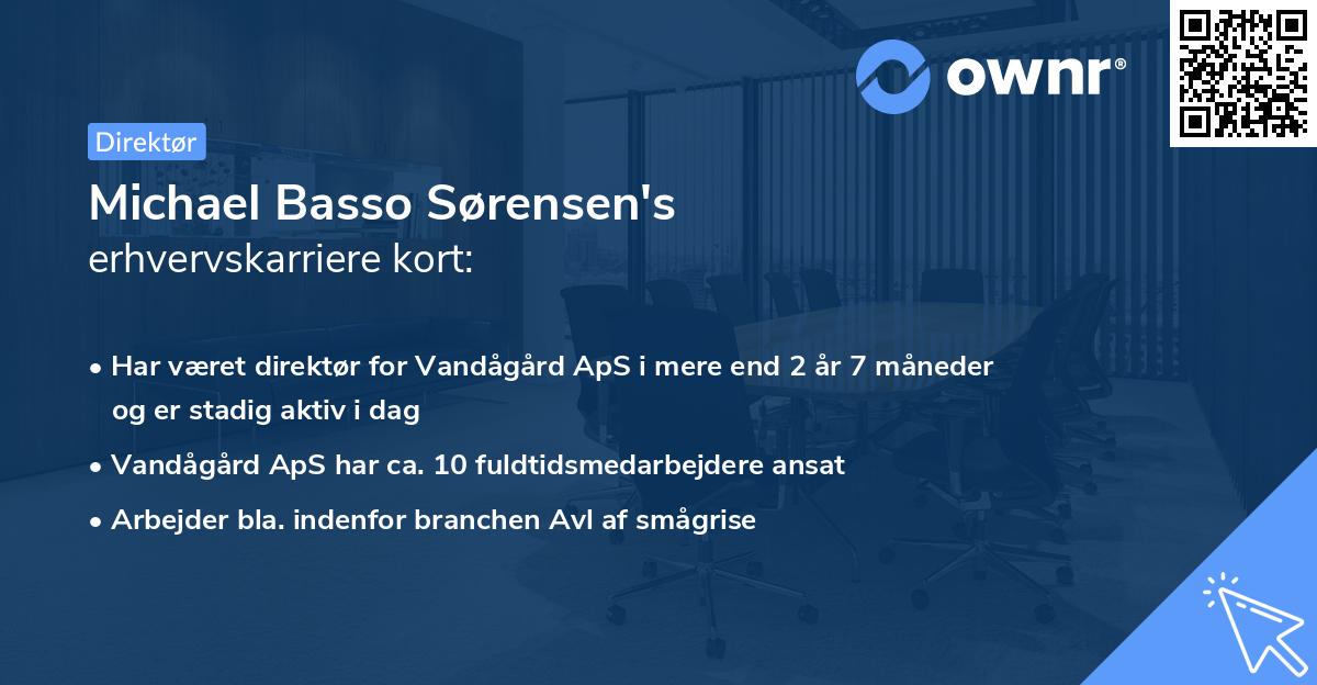 Michael Basso Sørensen's erhvervskarriere kort