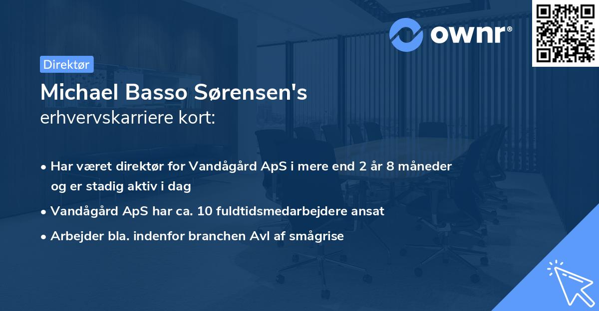Michael Basso Sørensen's erhvervskarriere kort