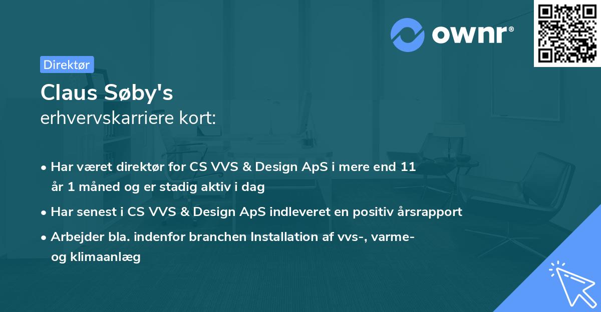 Claus Søby's erhvervskarriere kort