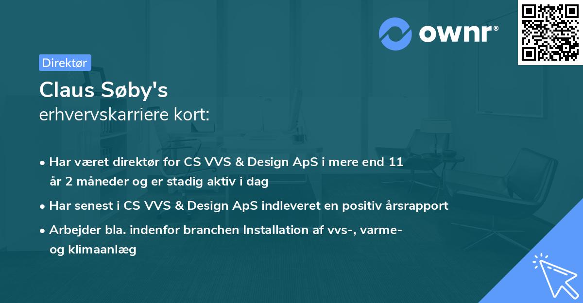 Claus Søby's erhvervskarriere kort