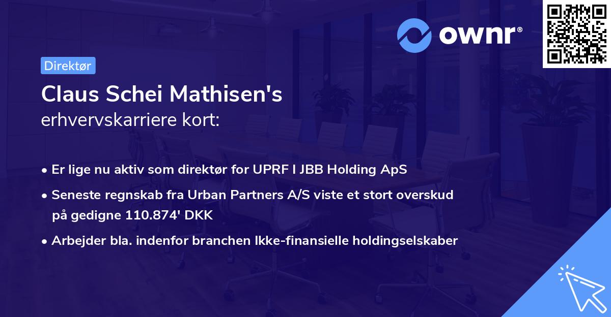 Claus Schei Mathisen's erhvervskarriere kort