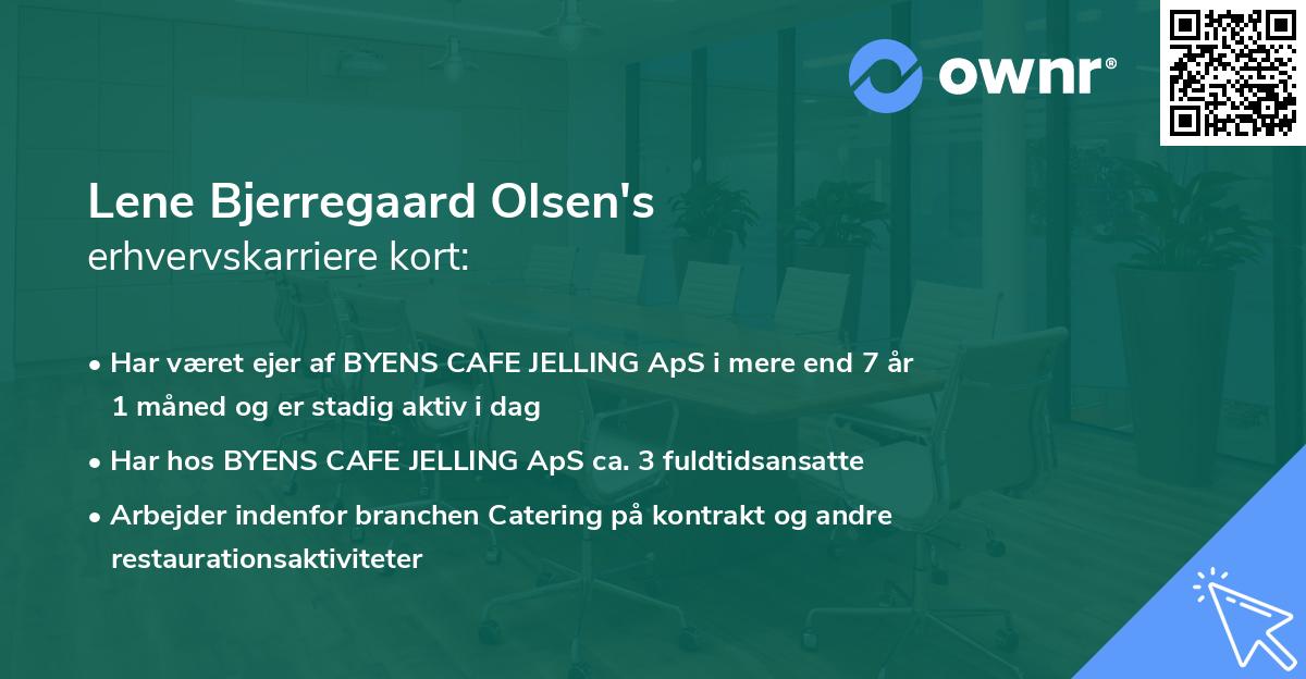 Lene Bjerregaard Olsen's erhvervskarriere kort