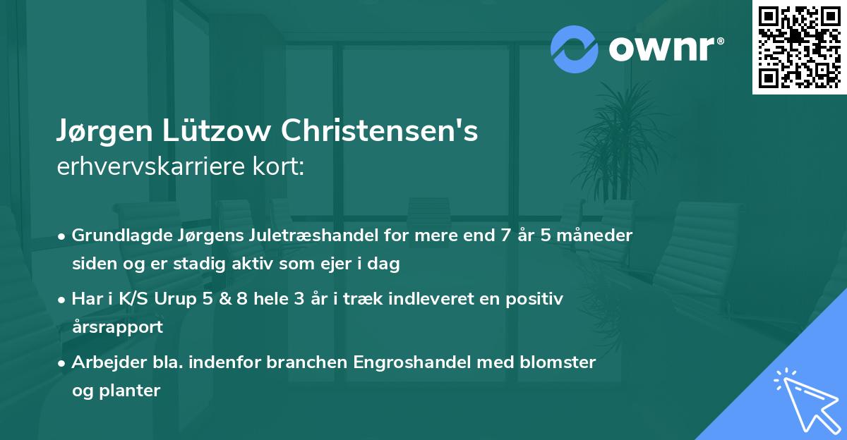 Jørgen Lützow Christensen's erhvervskarriere kort