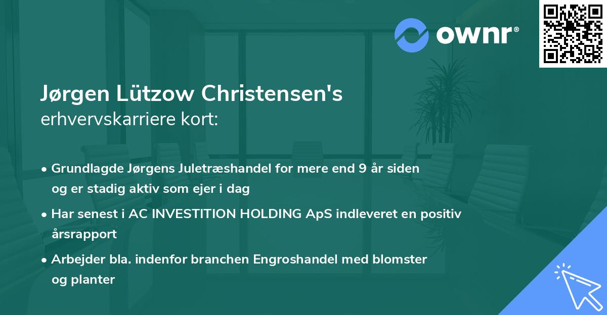 Jørgen Lützow Christensen's erhvervskarriere kort