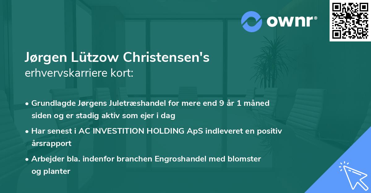 Jørgen Lützow Christensen's erhvervskarriere kort