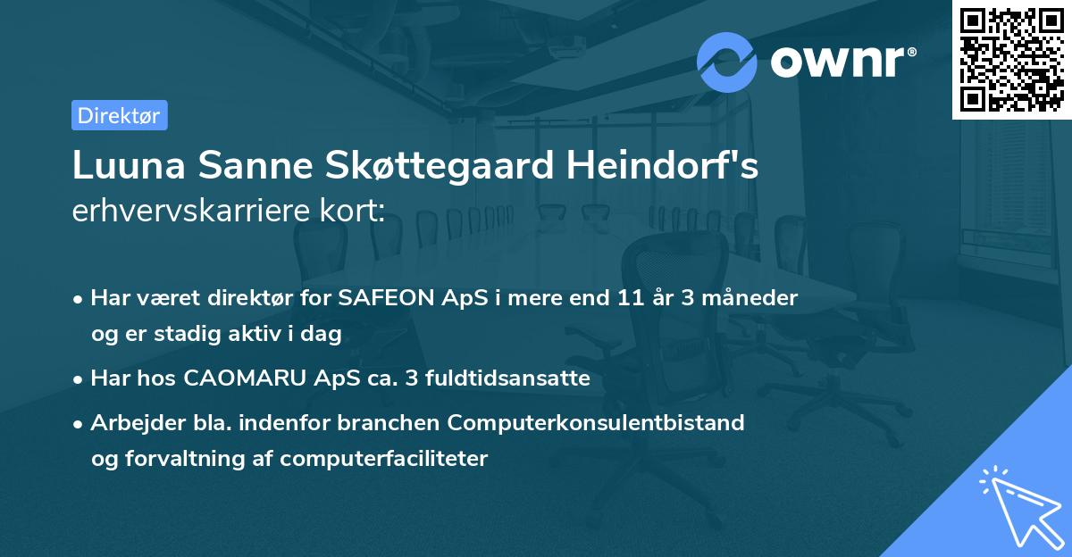 Luuna Sanne Skøttegaard Heindorf's erhvervskarriere kort