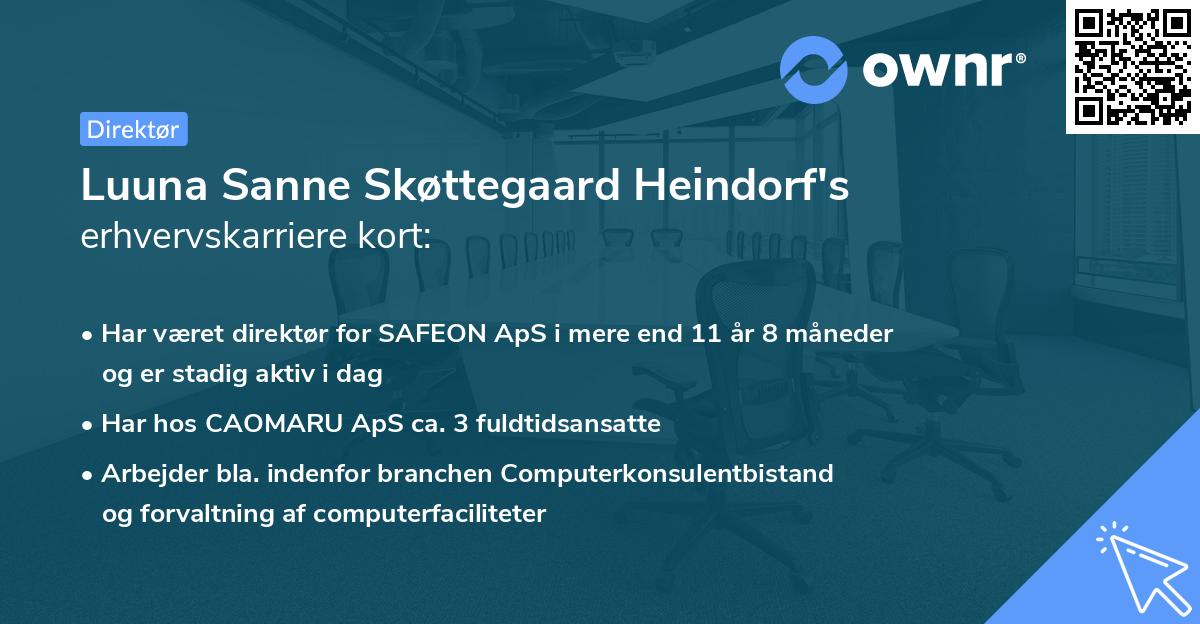 Luuna Sanne Skøttegaard Heindorf's erhvervskarriere kort