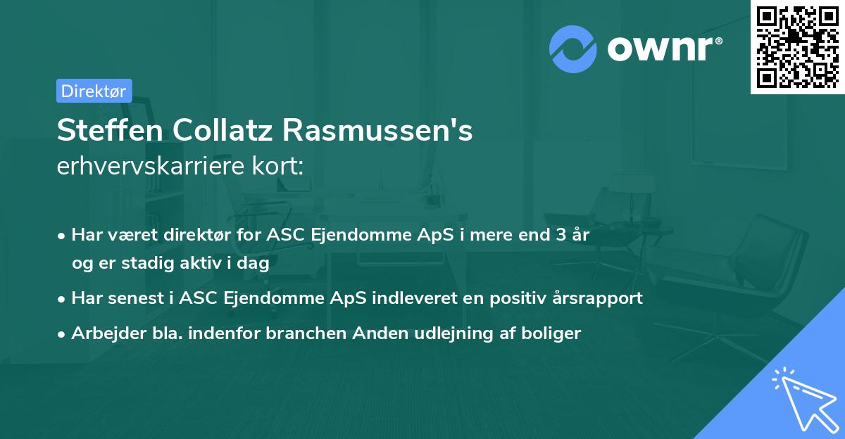 Steffen Collatz Rasmussen's erhvervskarriere kort