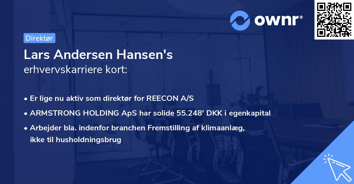 Lars Andersen Hansen's erhvervskarriere kort