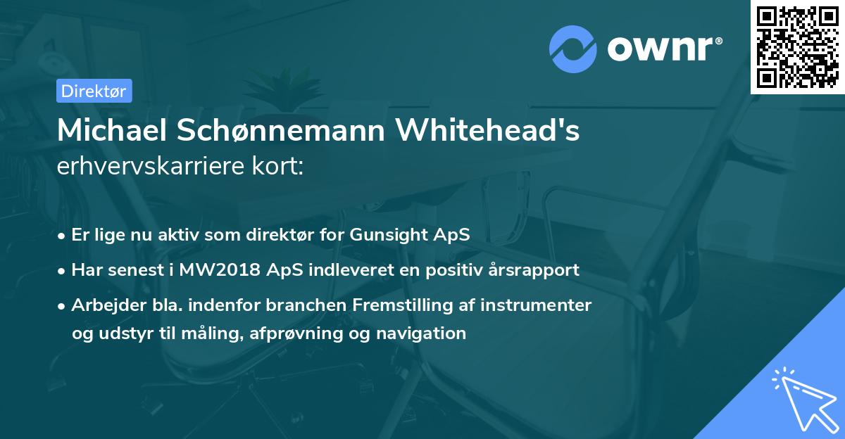 Michael Schønnemann Whitehead's erhvervskarriere kort