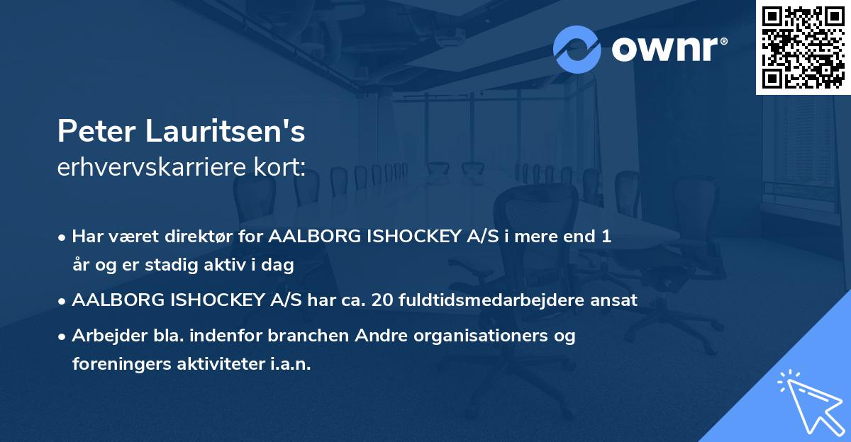 Peter Lauritsen's erhvervskarriere kort