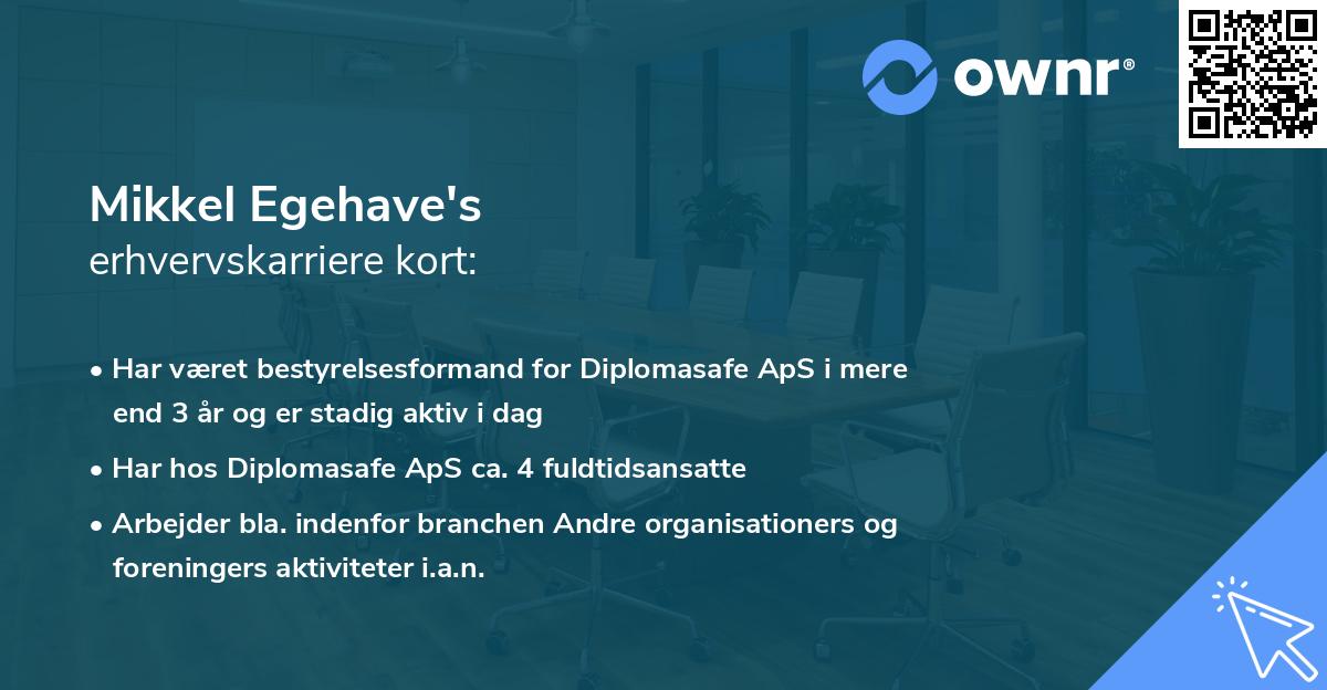 Mikkel Egehave's erhvervskarriere kort