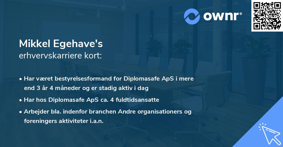 Mikkel Egehave's erhvervskarriere kort