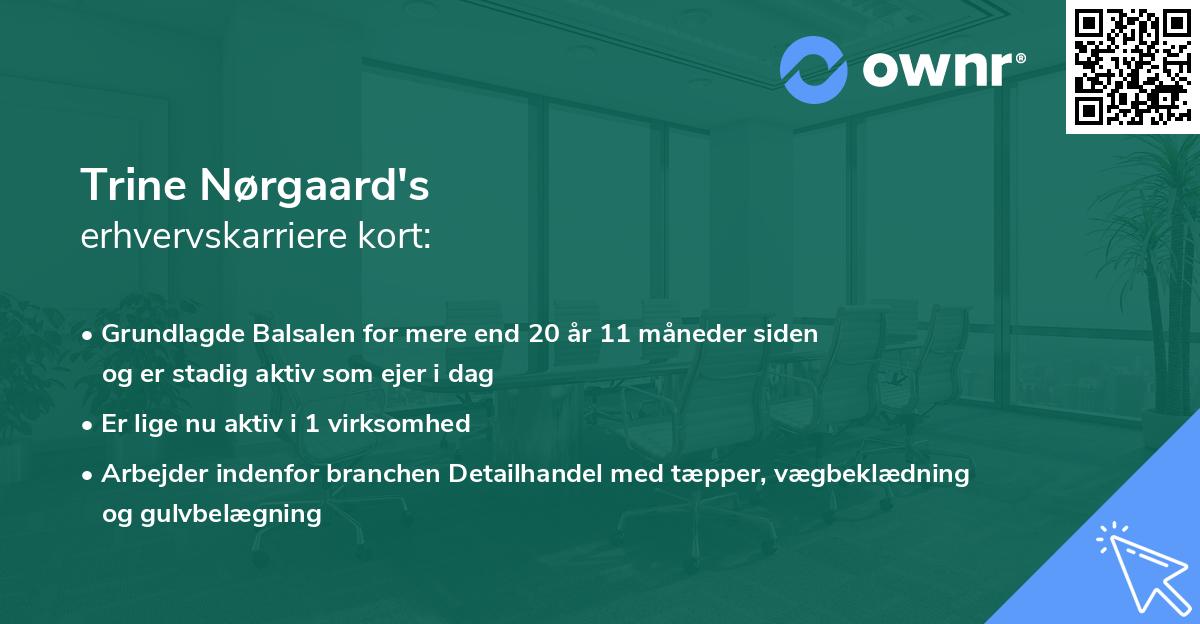 Trine Nørgaard's erhvervskarriere kort