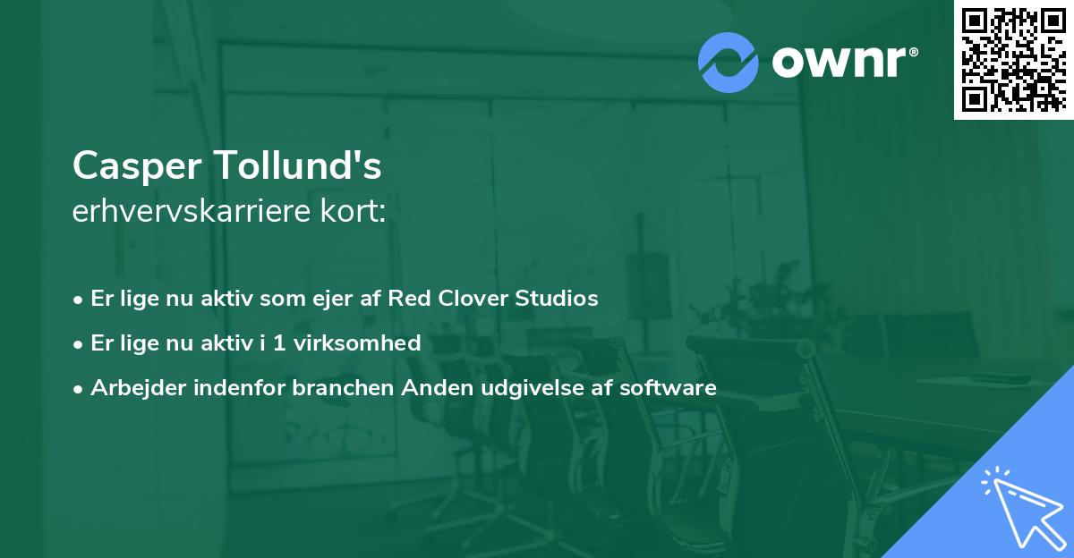 Casper Tollund's erhvervskarriere kort