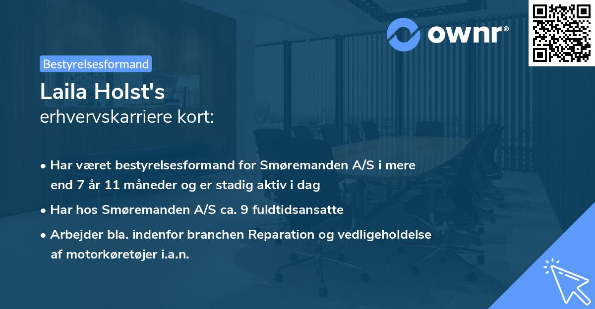 Laila Holst's erhvervskarriere kort