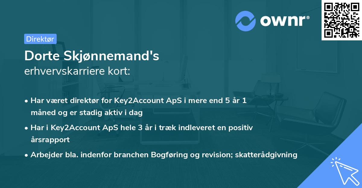 Dorte Skjønnemand's erhvervskarriere kort
