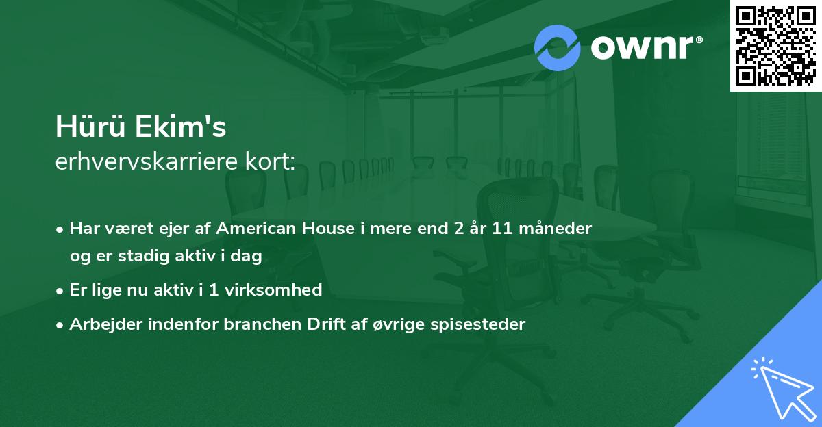Hürü Ekim's erhvervskarriere kort