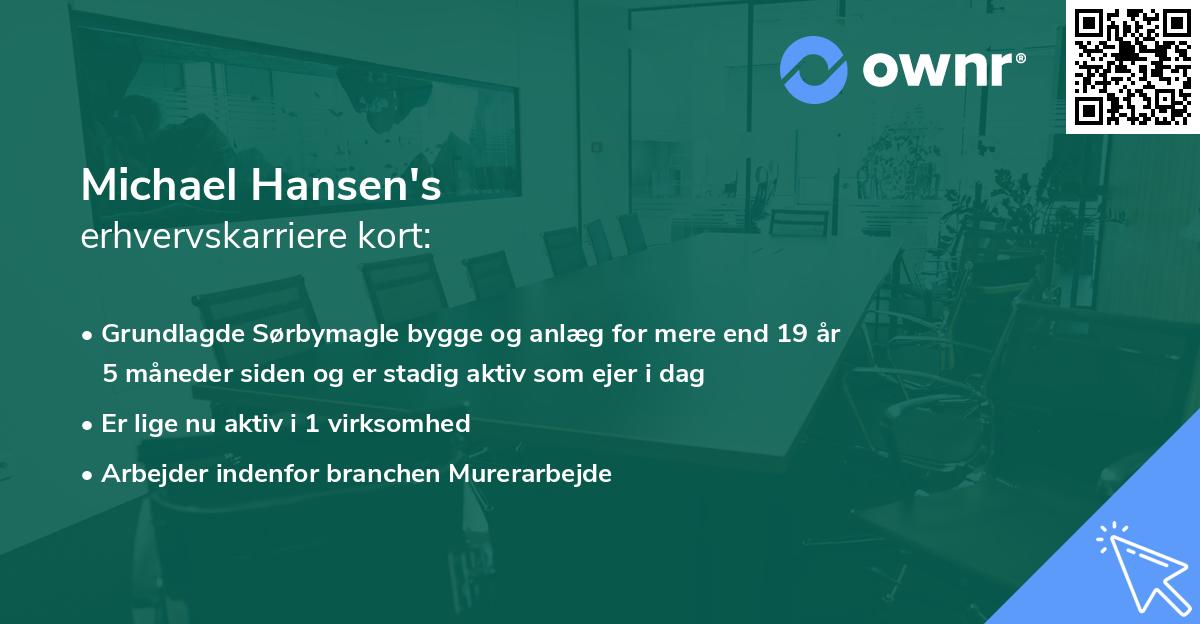 Michael Hansen's erhvervskarriere kort