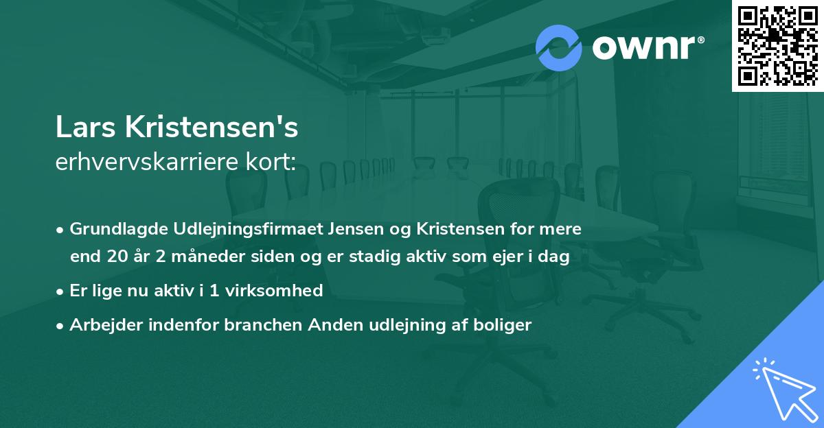 Lars Kristensen's erhvervskarriere kort