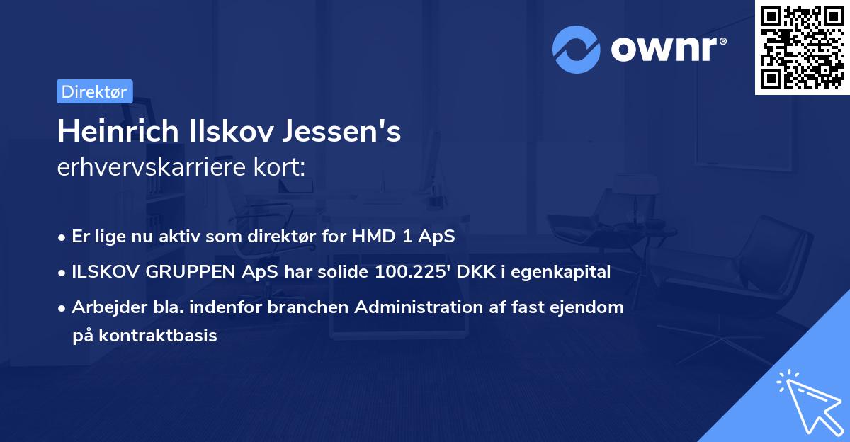 Heinrich Ilskov Jessen's erhvervskarriere kort