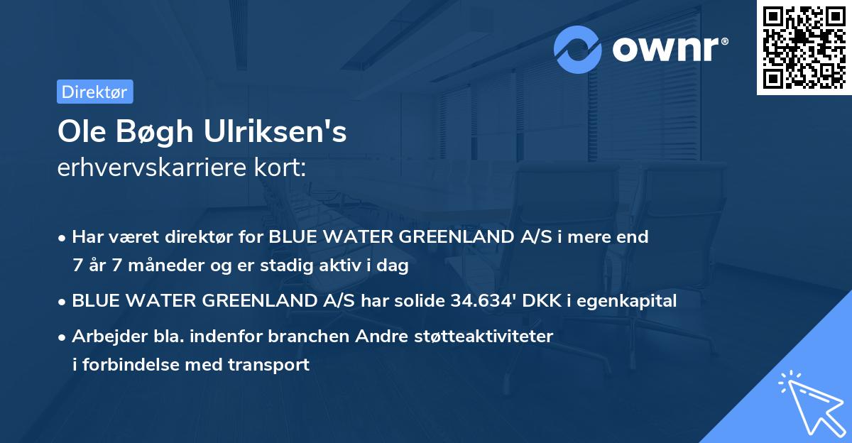 Ole Bøgh Ulriksen's erhvervskarriere kort