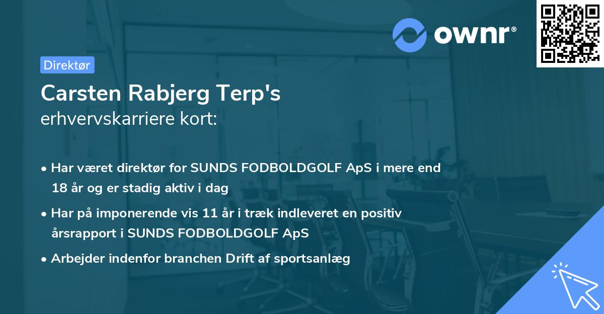 Carsten Rabjerg Terp's erhvervskarriere kort