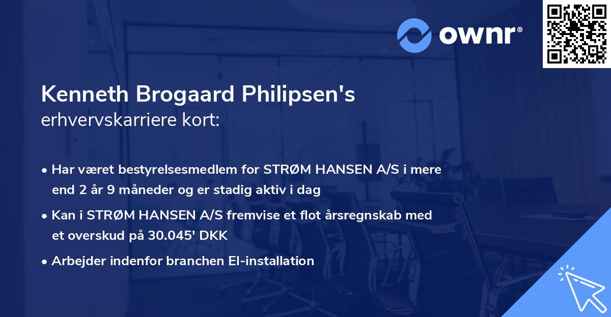 Kenneth Brogaard Philipsen's erhvervskarriere kort