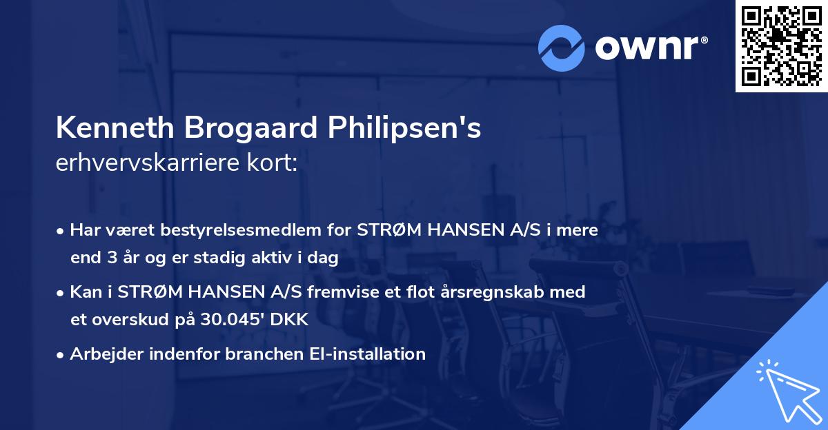 Kenneth Brogaard Philipsen's erhvervskarriere kort
