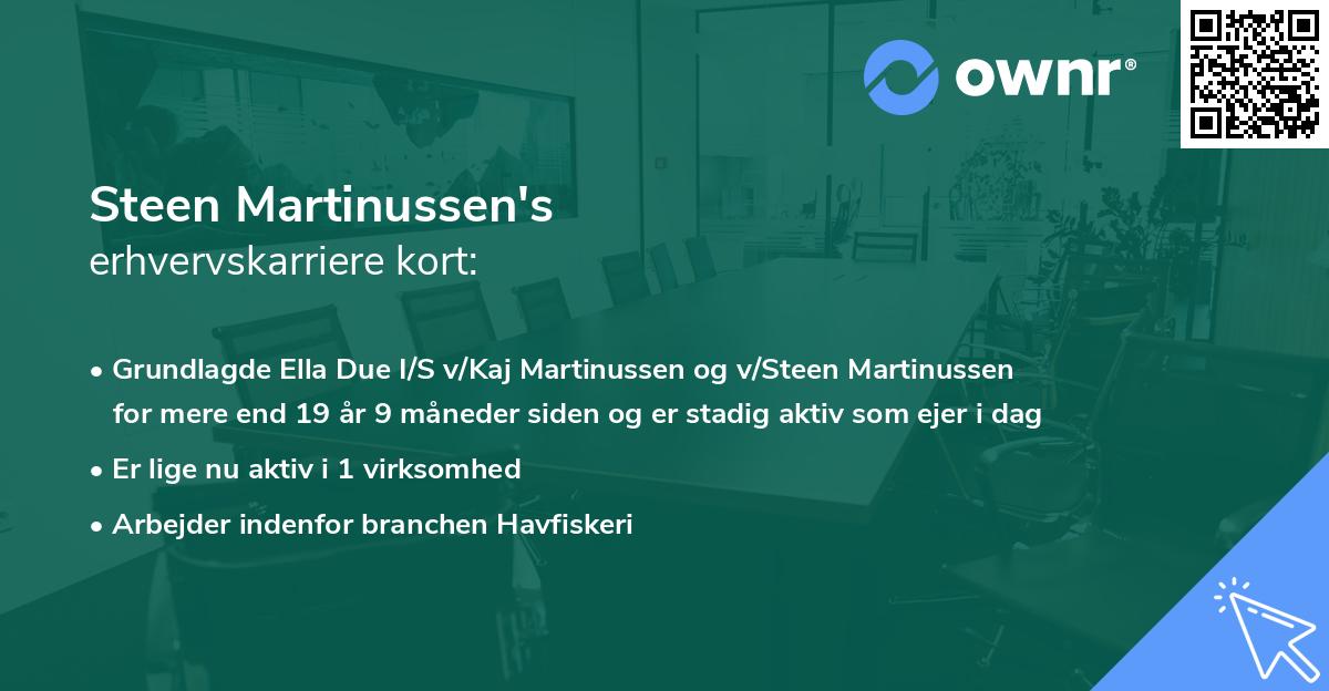 Steen Martinussen's erhvervskarriere kort