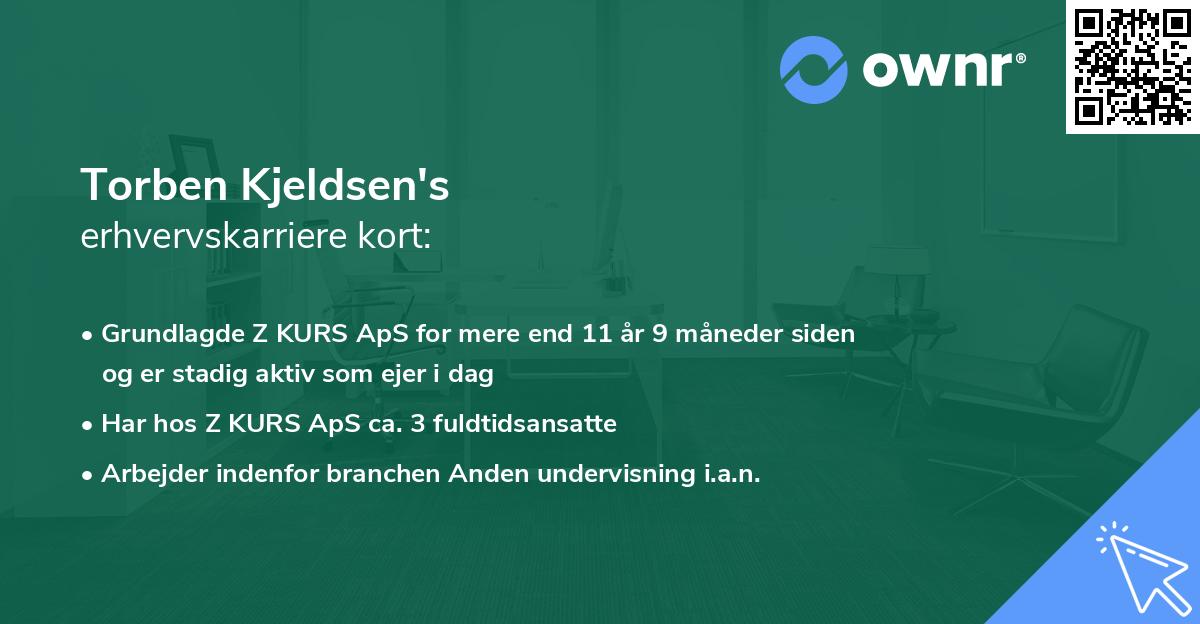 Torben Kjeldsen's erhvervskarriere kort
