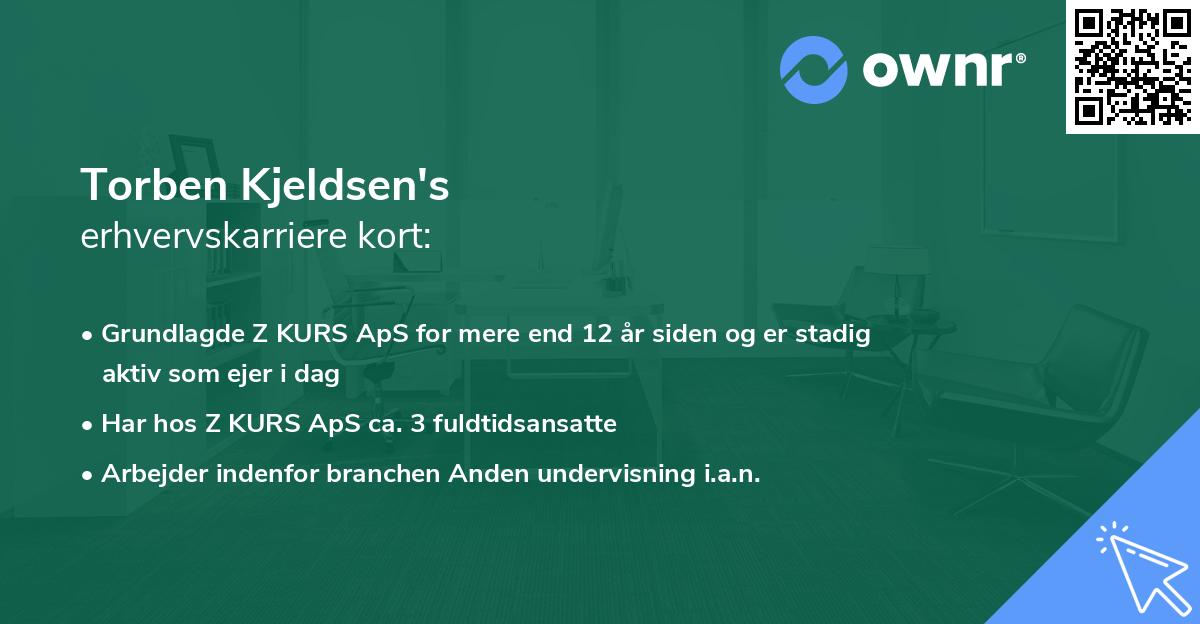 Torben Kjeldsen's erhvervskarriere kort