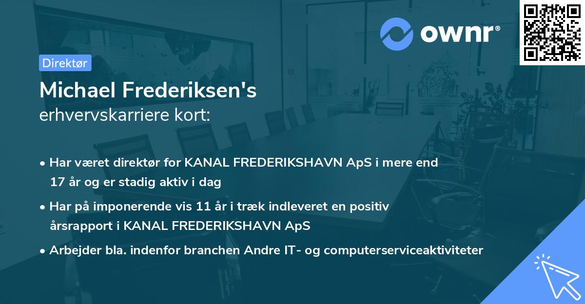 Michael Frederiksen's erhvervskarriere kort
