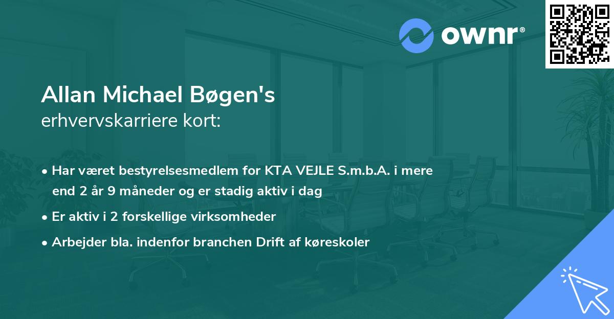 Allan Michael Bøgen's erhvervskarriere kort