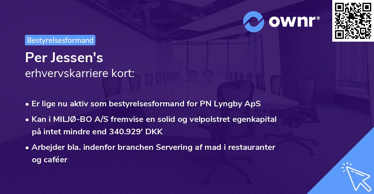 Per Jessen's erhvervskarriere kort