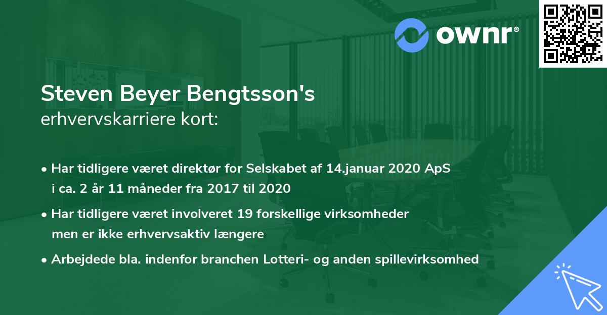 Steven Beyer Bengtsson's erhvervskarriere kort