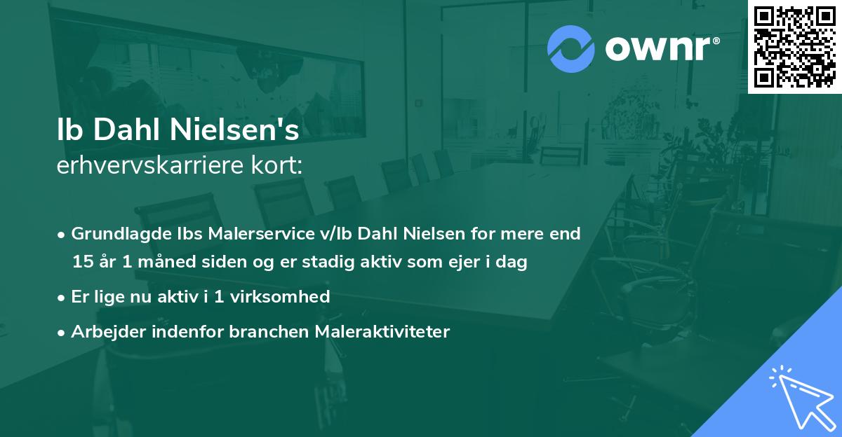 Ib Dahl Nielsen's erhvervskarriere kort