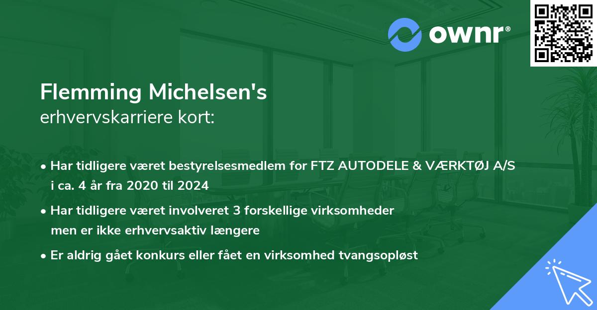 Flemming Michelsen's erhvervskarriere kort