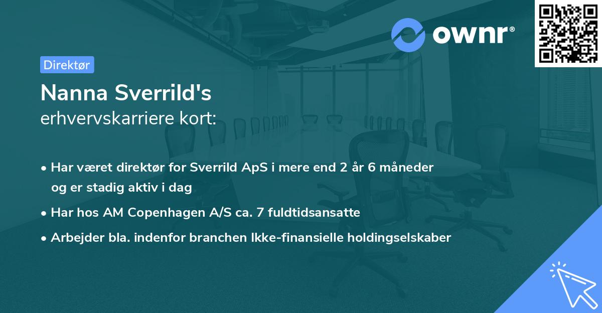 Nanna Sverrild's erhvervskarriere kort