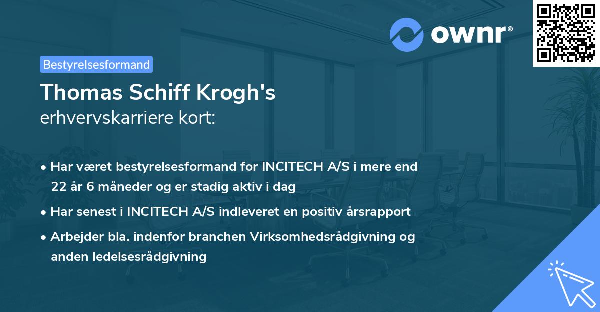 Thomas Schiff Krogh's erhvervskarriere kort