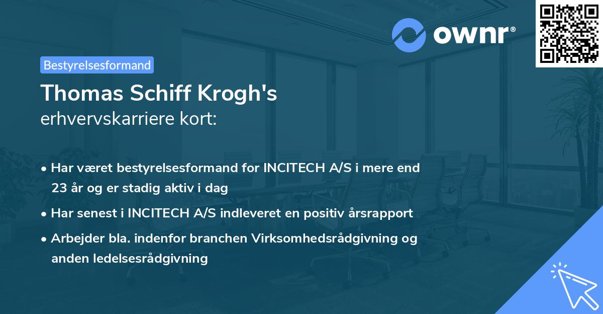 Thomas Schiff Krogh's erhvervskarriere kort