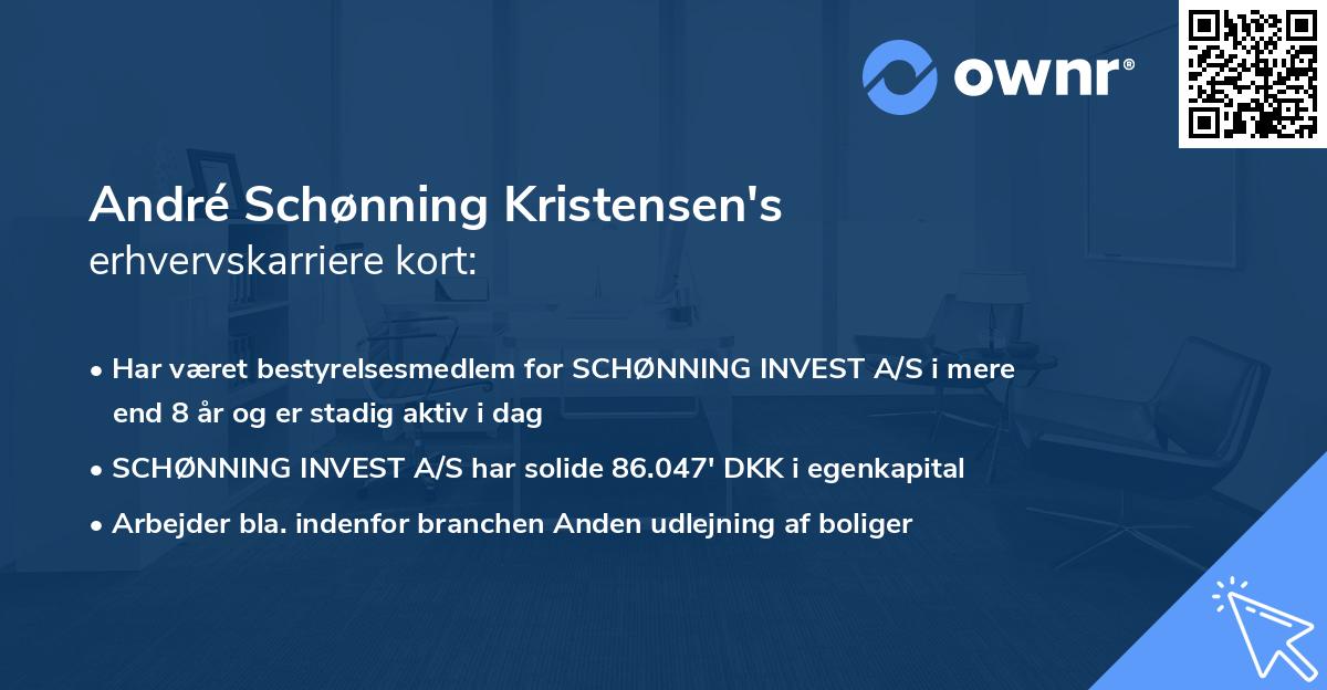 André Schønning Kristensen's erhvervskarriere kort