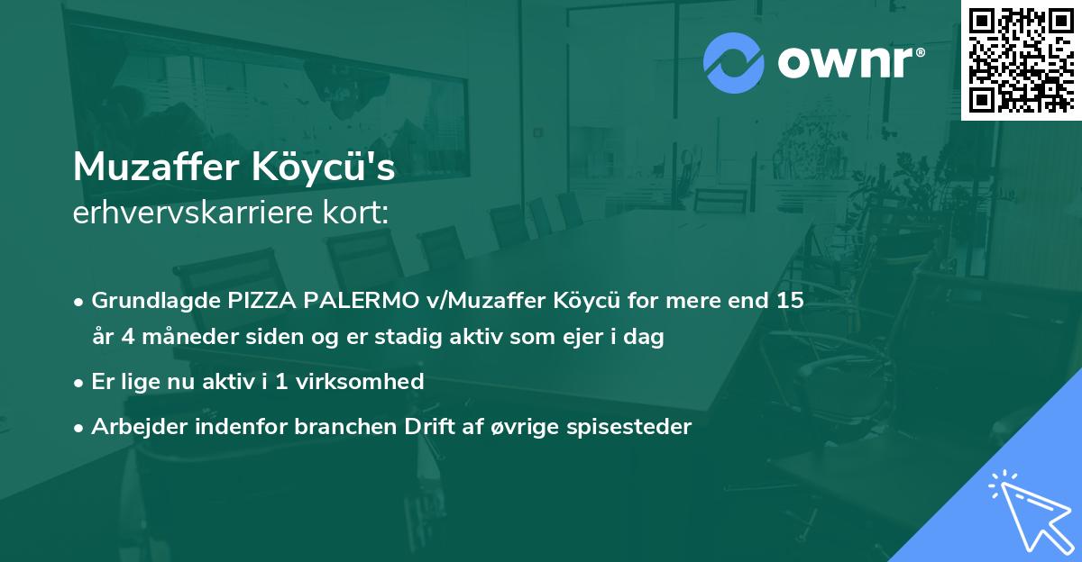 Muzaffer Köycü's erhvervskarriere kort