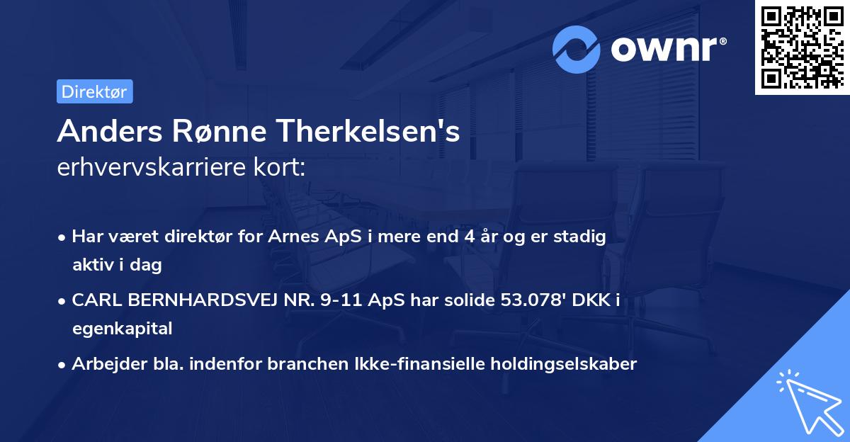 Anders Rønne Therkelsen's erhvervskarriere kort