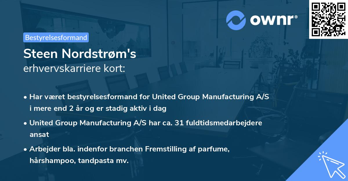 Steen Nordstrøm's erhvervskarriere kort