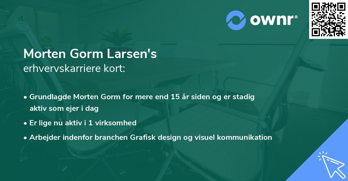 Morten Gorm Larsen's erhvervskarriere kort