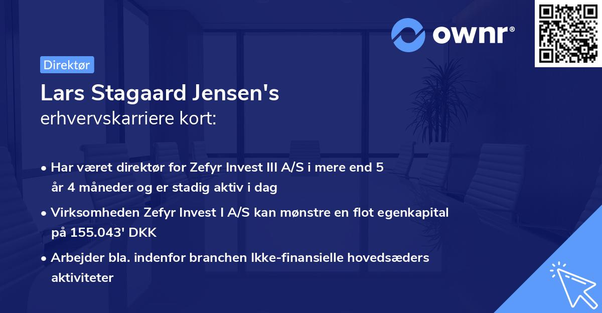 Lars Stagaard Jensen's erhvervskarriere kort