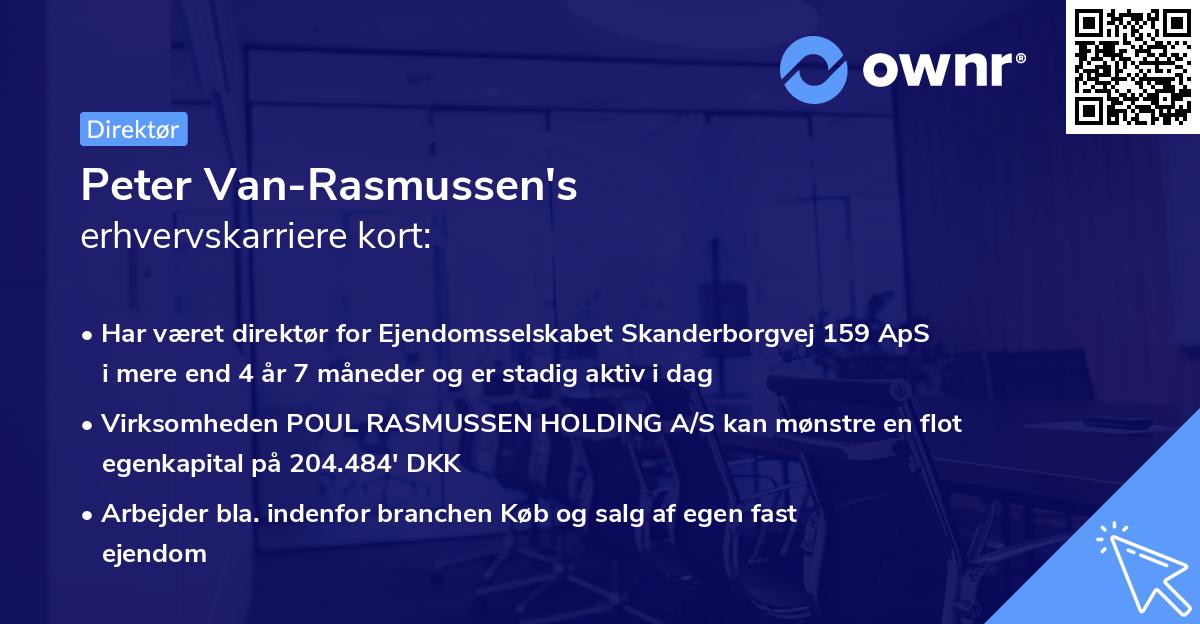 Peter Van-Rasmussen's erhvervskarriere kort